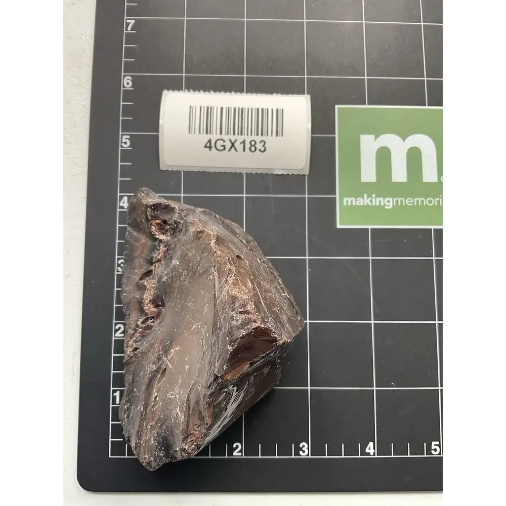 Chocolate Art Glass Cullet Glowing Manganese Slag‎ Glass #4GX183